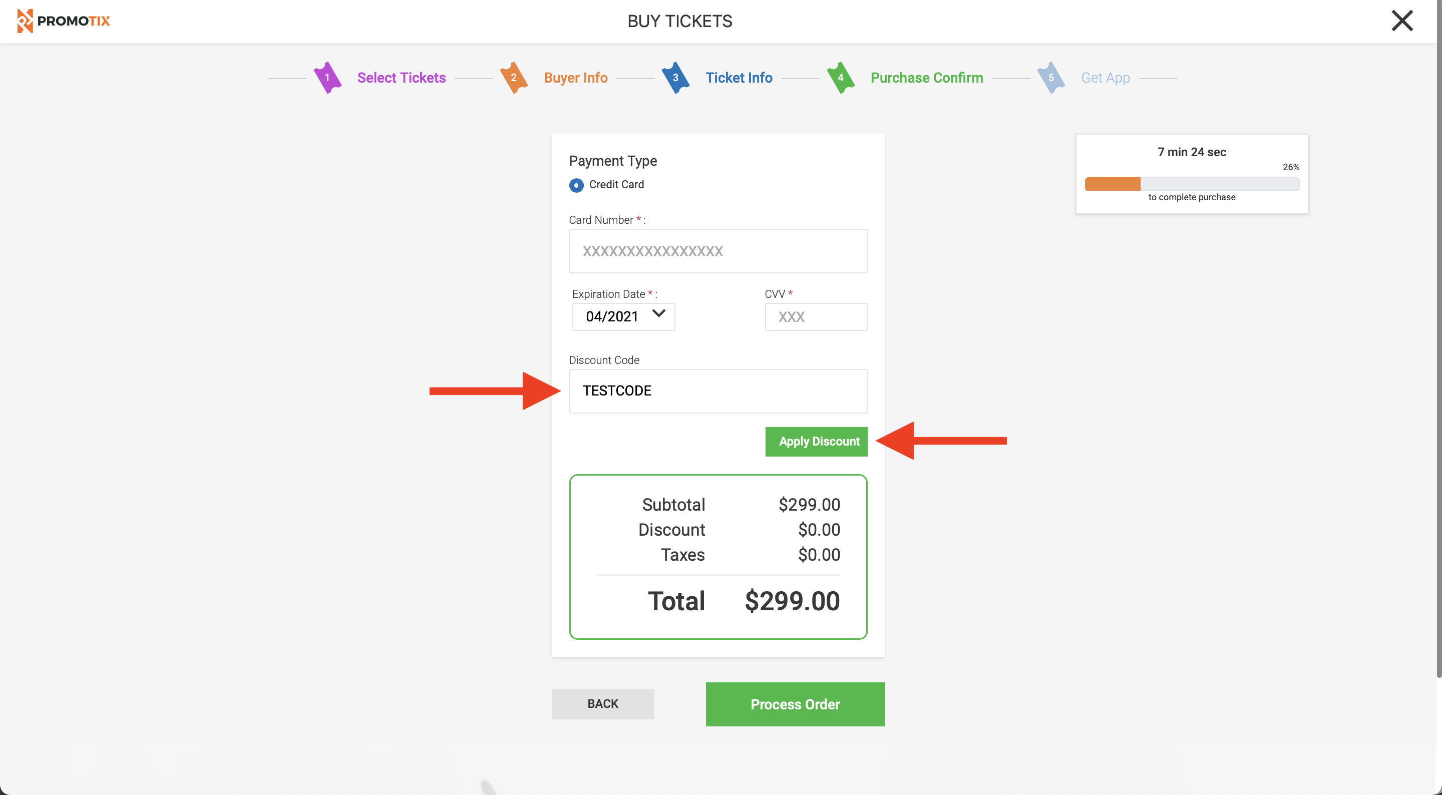How to use a discount code on PromoTix